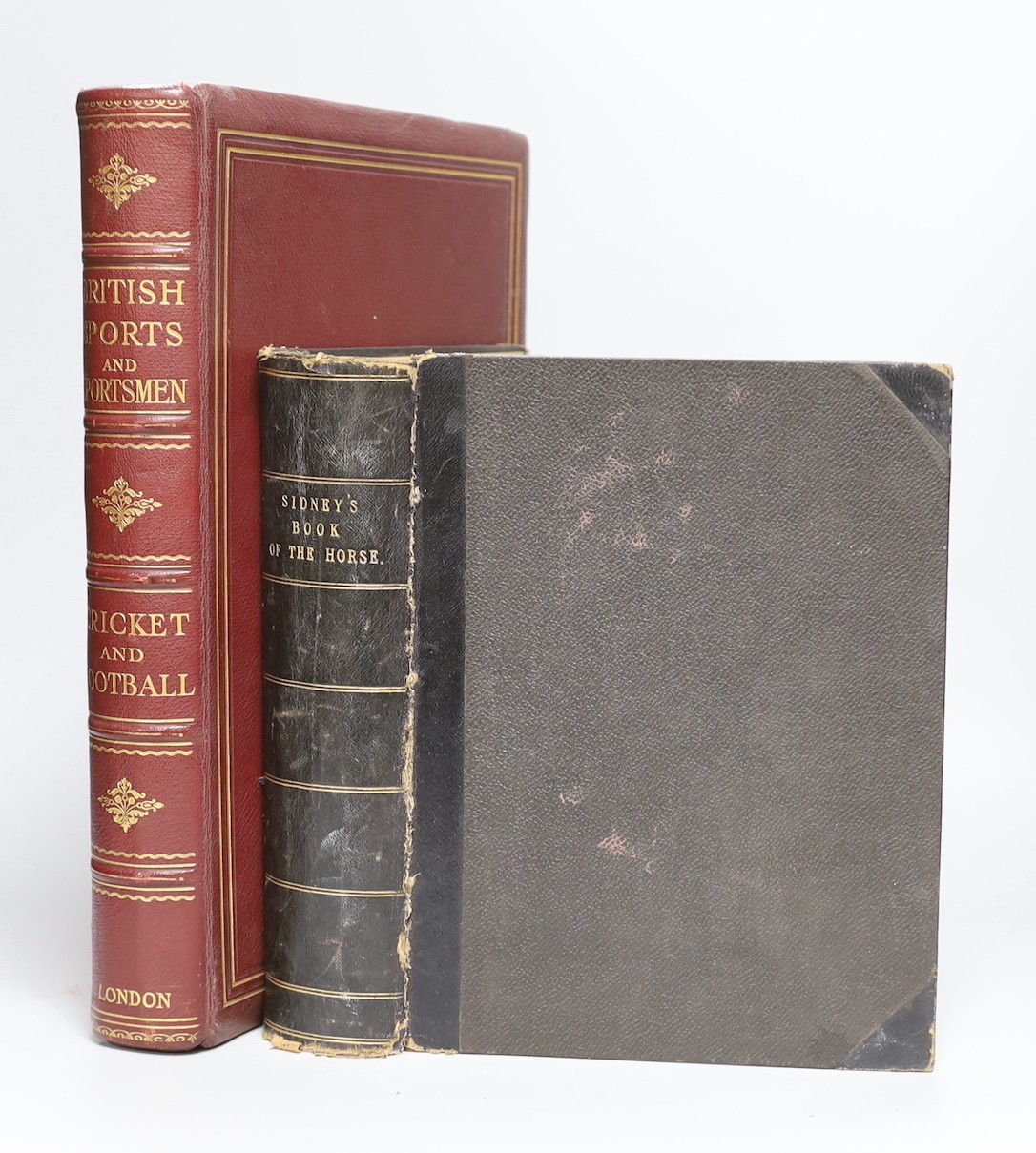 The Sportsman - British Sports and Sportsmen: Cricket and football, one of 1000, folio, red morocco gilt, with tissue-guarded full-page plates, London, 1917 and Sidney, Samuel - The Book of the Horse, 3rd edition, 4to, h
